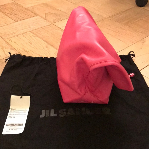 Pink Jill Sander Fold Over Clutch Bag NWT - Picture 2 of 4